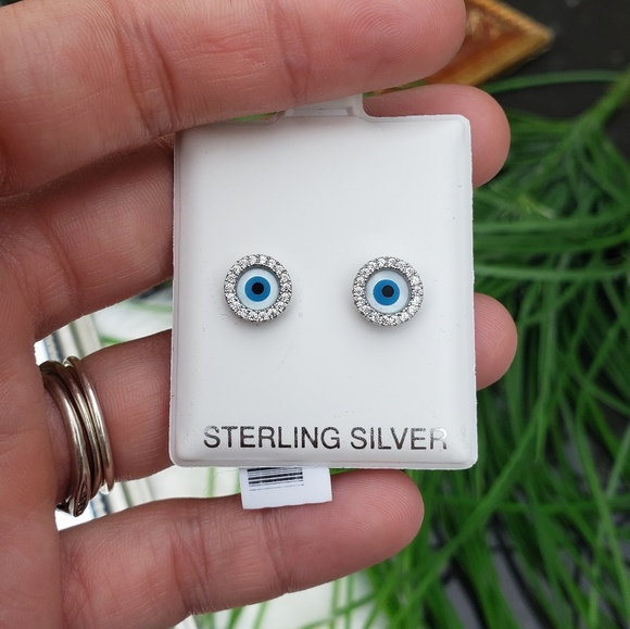 Jewelry - Round Evil Eye 925 Studs